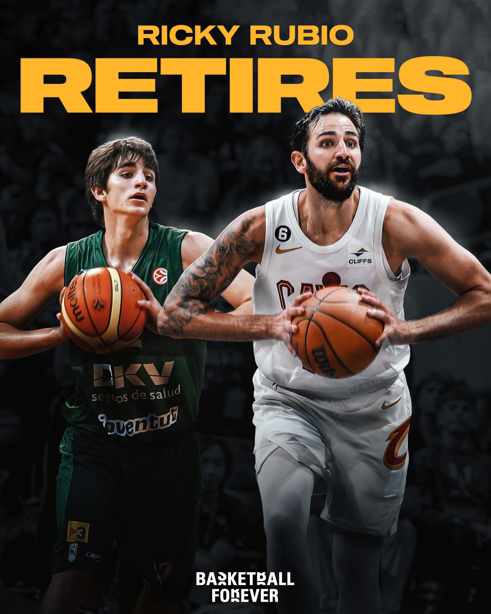金童退役！卢比奥确认退出NBA
西班牙球星卢比奥和骑士队达成买断协议，正式告别N