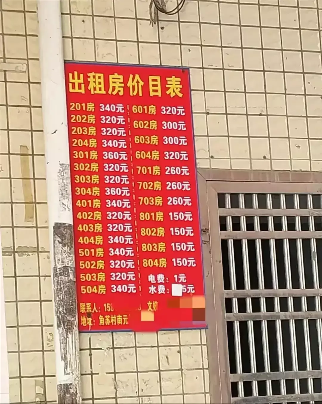 网友发的东莞城中村房租，比之前下降40%左右，这足以说明，打工人回流了，老板们难