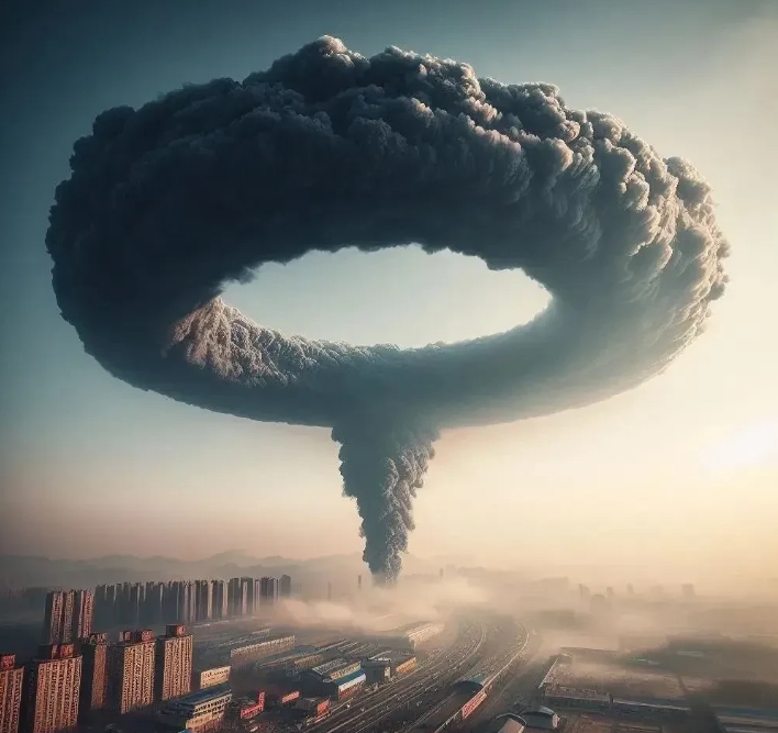 天空中的神秘黑圈引发网友猜测，是外星人来了还是时空之门开启？
近日，陕西铜川市瑶