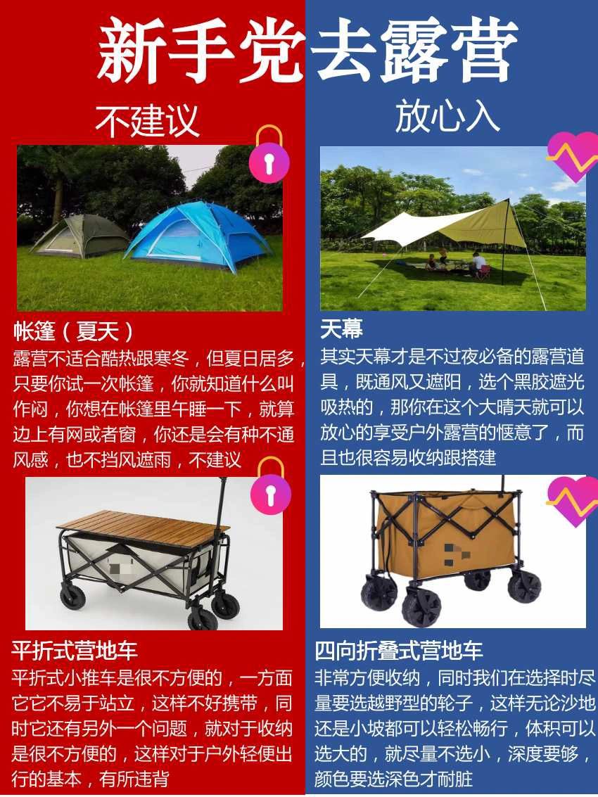 新手露营装备指南，不建议＆放心入。