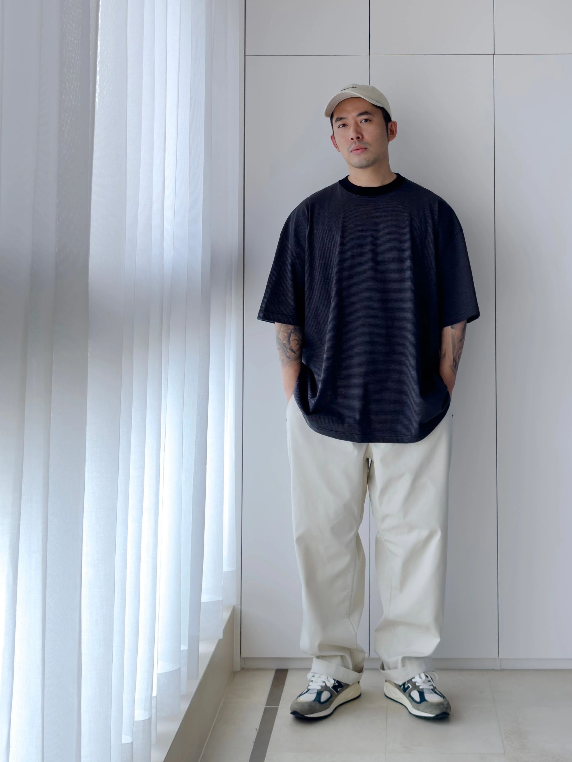 老男人穿搭夏日通勤，我来条白裤子