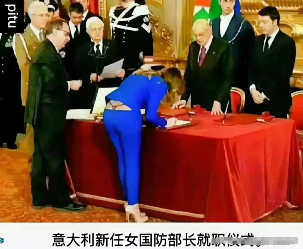 意大利🇮🇹国防部长，
意大利人怎么想我不知道…