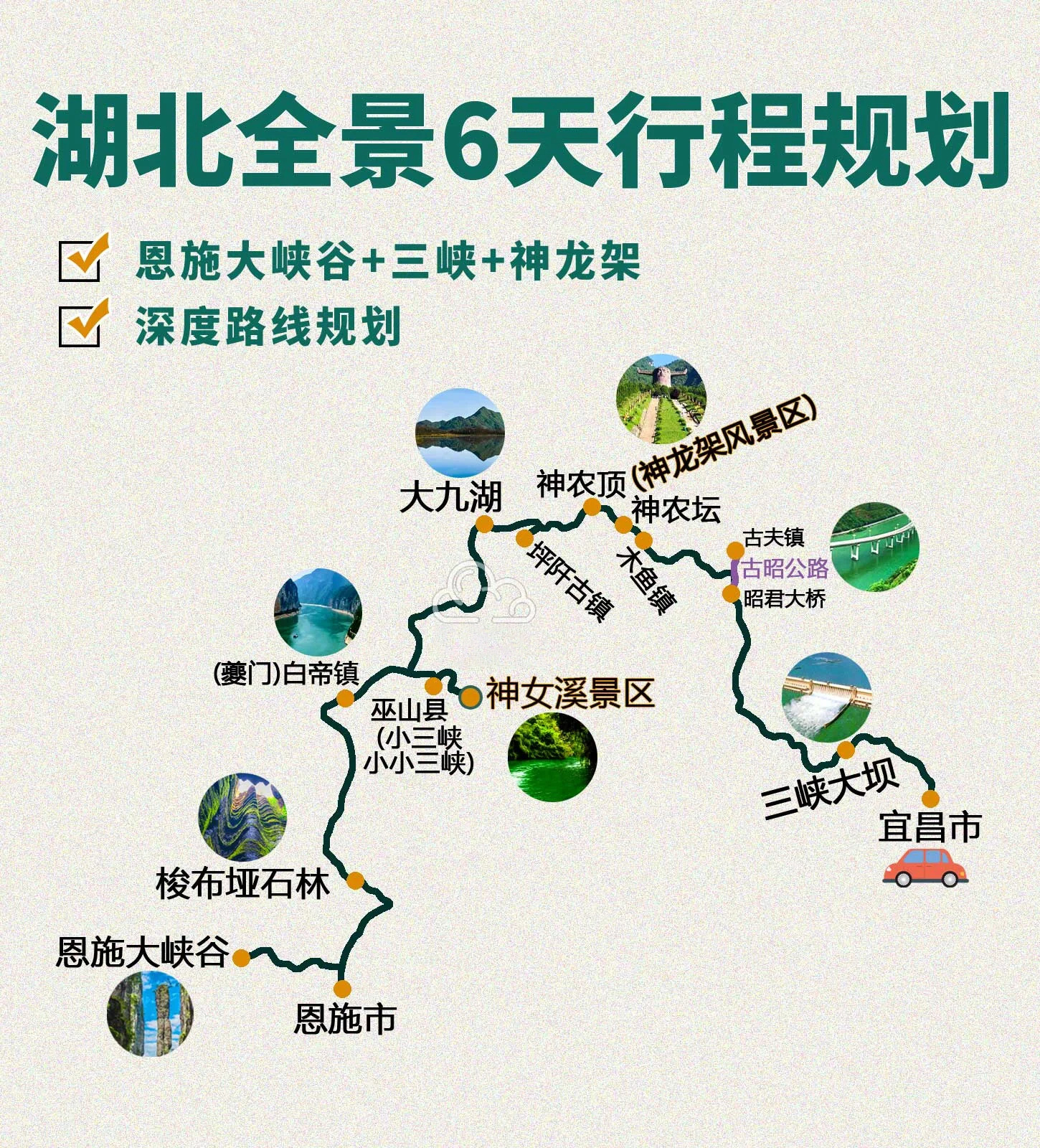湖北6日旅游，恩施大峡谷+三峡+神农架