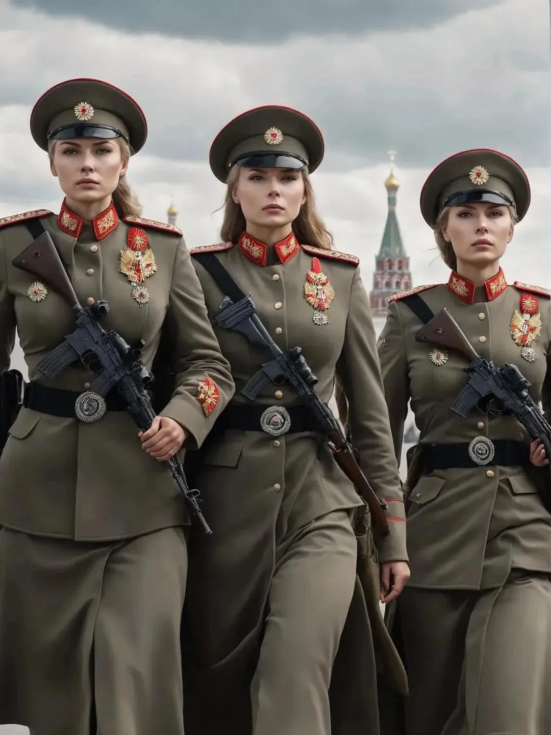 这张照片拍摄于2022年，俄罗斯三名女兵的合影。先不说谁更漂亮，我们可以从大鹅的