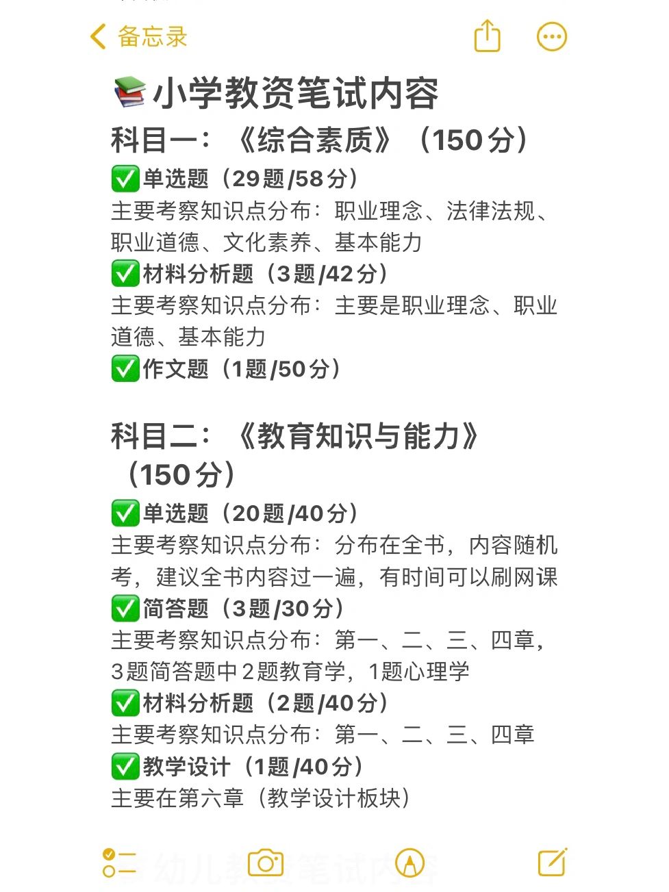 教资笔试题型和重点#教师资格证考试科目#