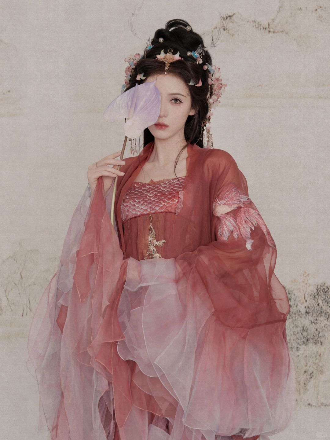 给张予曦做的锦鲤龙女造型
美人如画