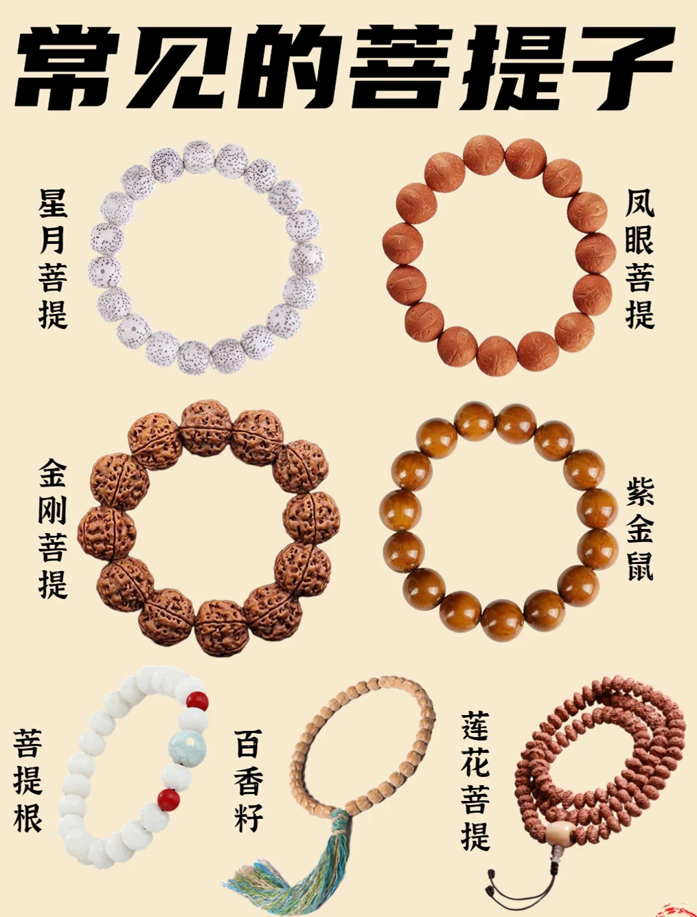 文玩科普鉴定｜常见的菩提子大盘点