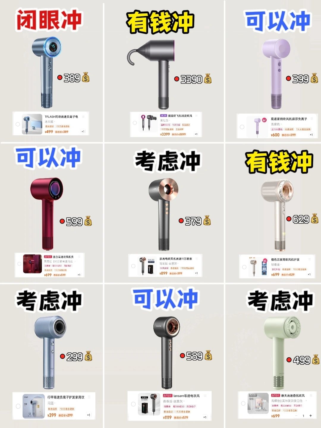 这样选吹风机不会被割韭菜！#电吹风#