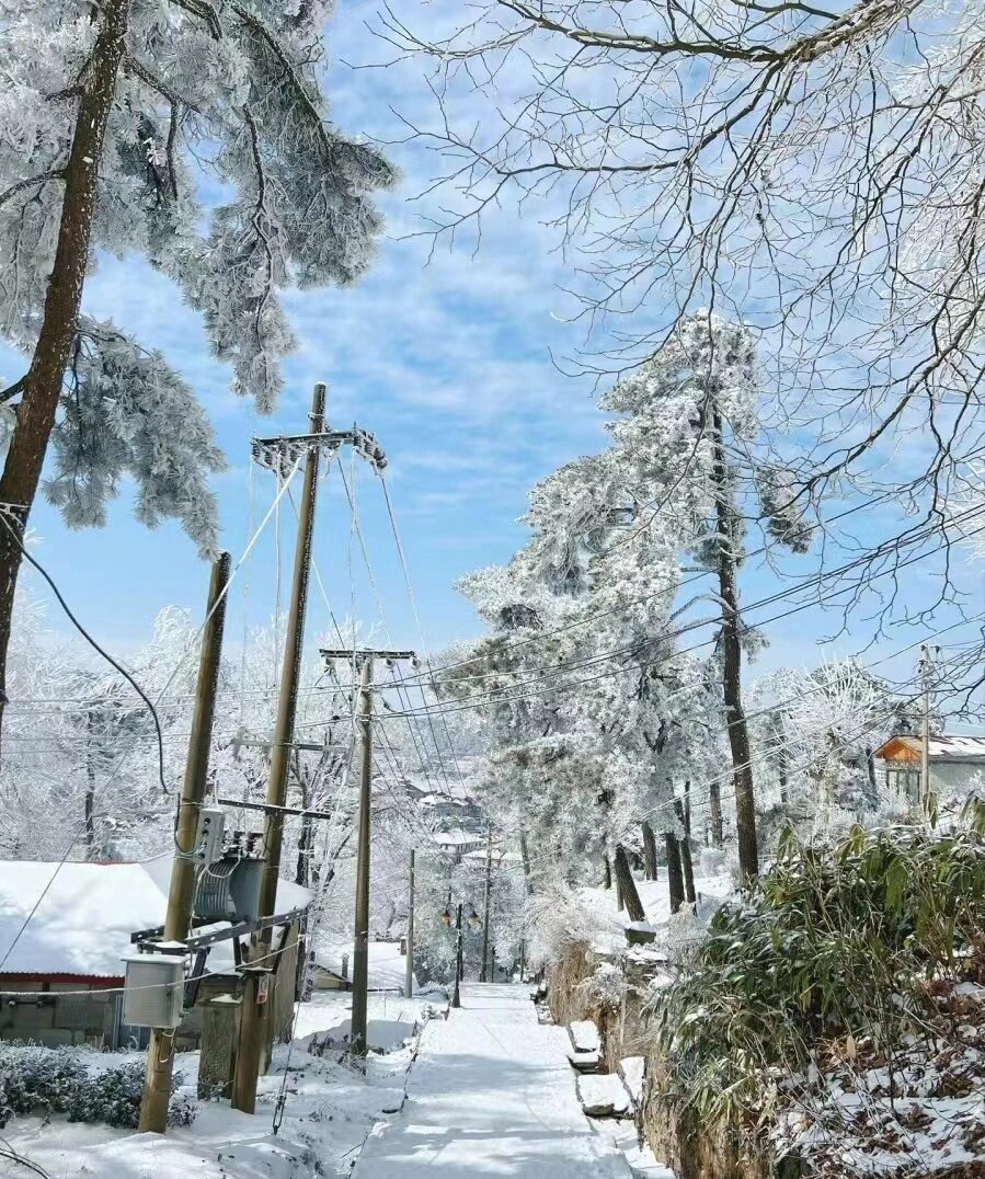 江浙沪高铁直达，南方赏雪天花板:庐山