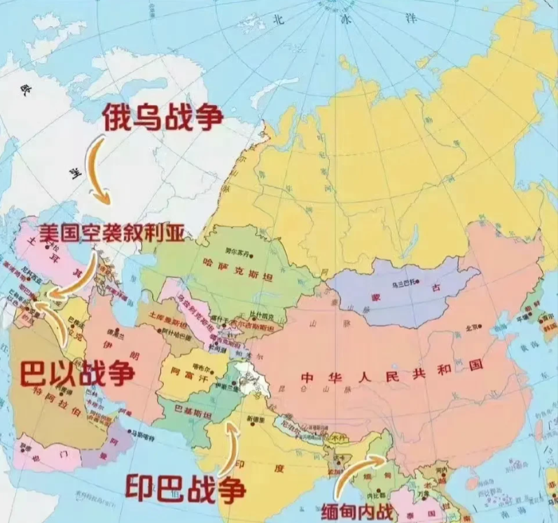 很多人都在拿这张图说事，说世界陷入了动荡。

其实我没记错的话，这几个地方20多