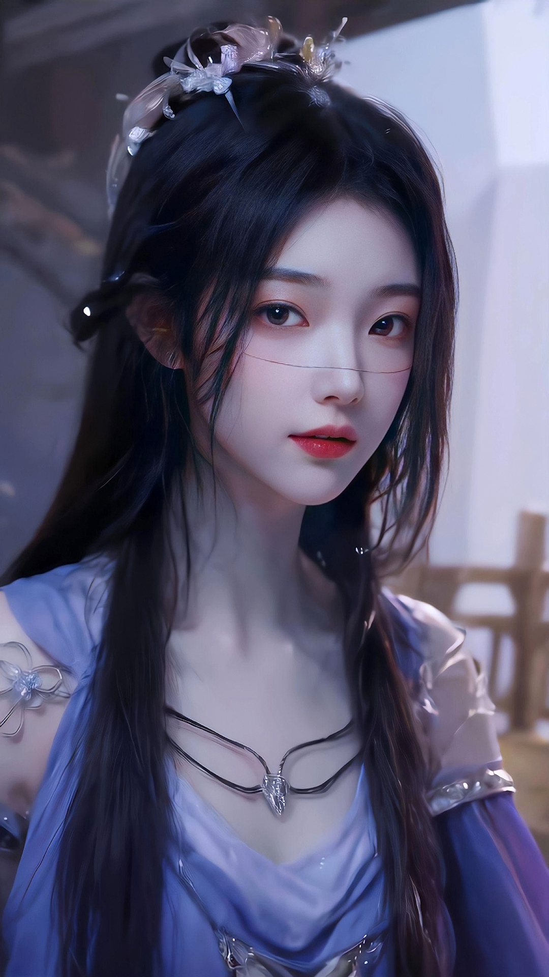 国漫女神AI绘画｜《凡人修仙传》紫灵4K高清无水印手机壁纸推荐！