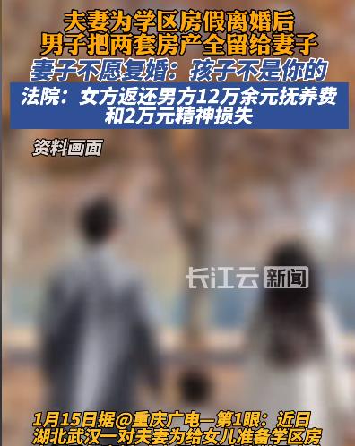 “杀人诛心！”2020年，武汉一夫妻假离婚，男子净身出户，将2套房过户给妻子，之