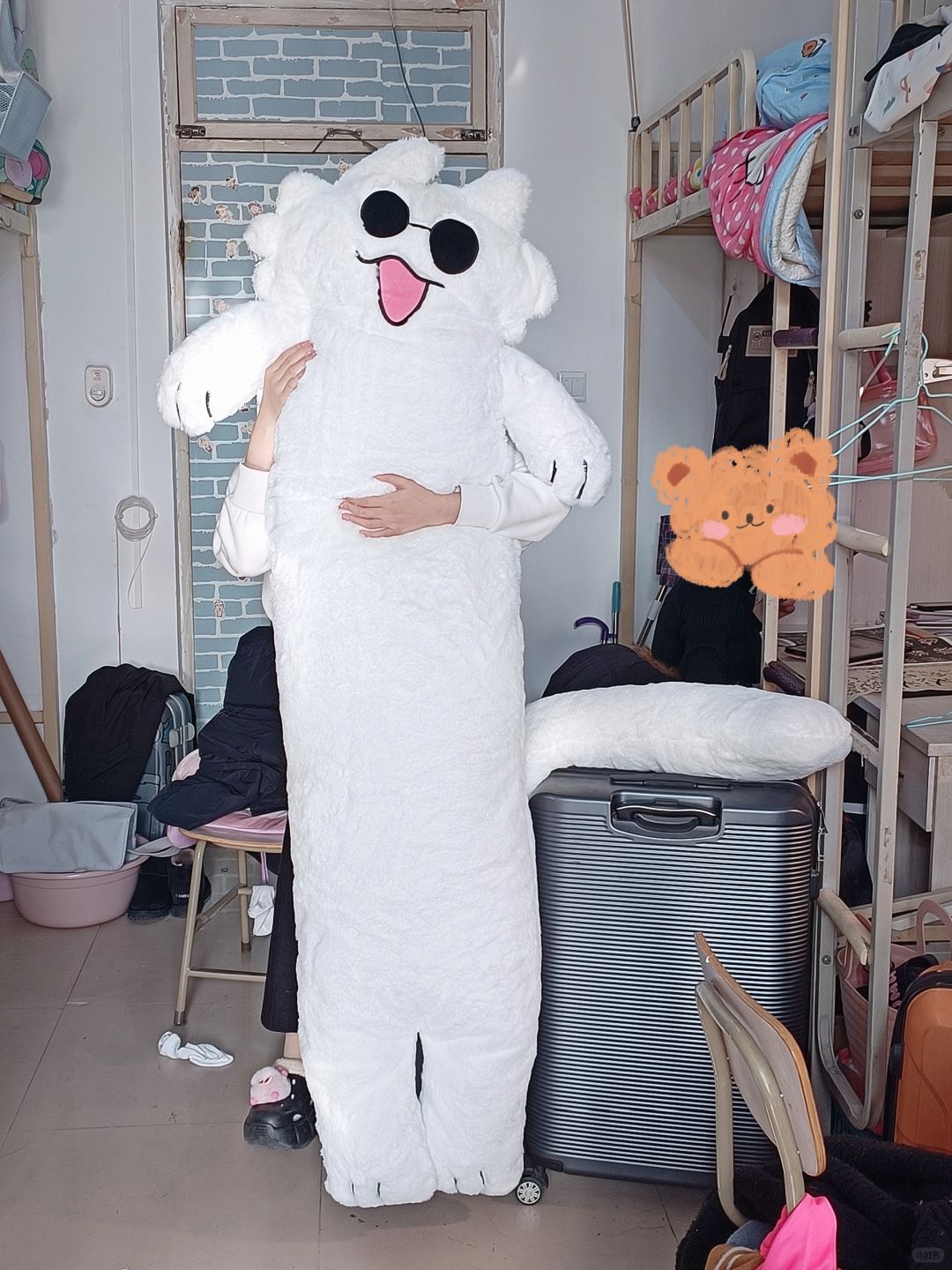 一米九！五条悟猫猫等身抱枕！
悟咪抱枕真的不来一只吗
超柔软兔毛~可拆卸清洗内胆