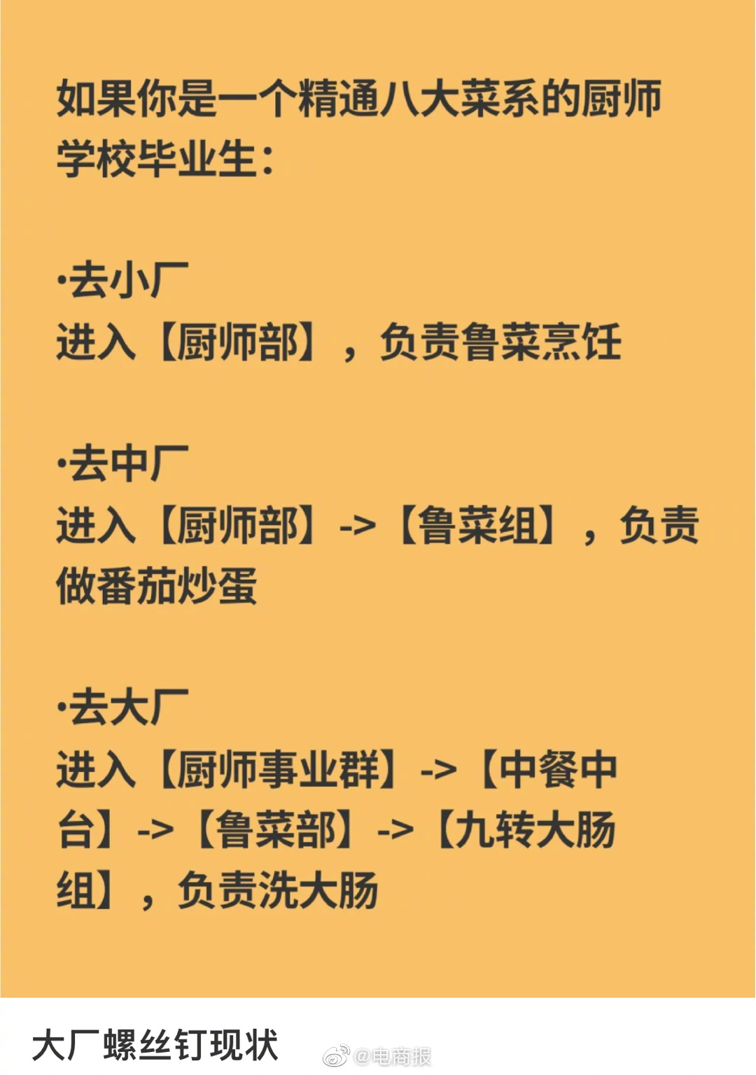 国内大厂螺丝钉现状，有点真实！