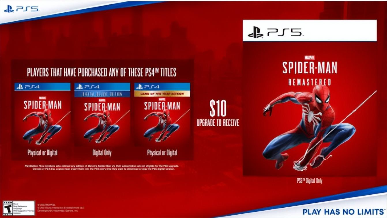 《漫威蜘蛛侠重制版》 PS5 独立版本将于 5 月推出