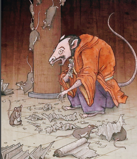 古时，男子和小姨子在地里干活，突然，小姨子拉住他的衣服非常惊恐，说这有个老鼠洞！