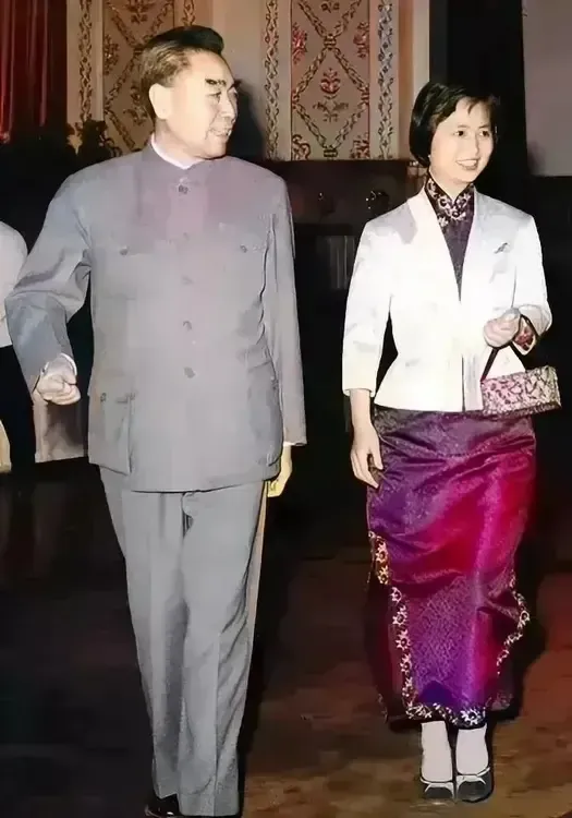 风度翩翩的周总理和才貌双全的元帅夫人一起步入人民大会堂。
这应该是当时最帅总理和