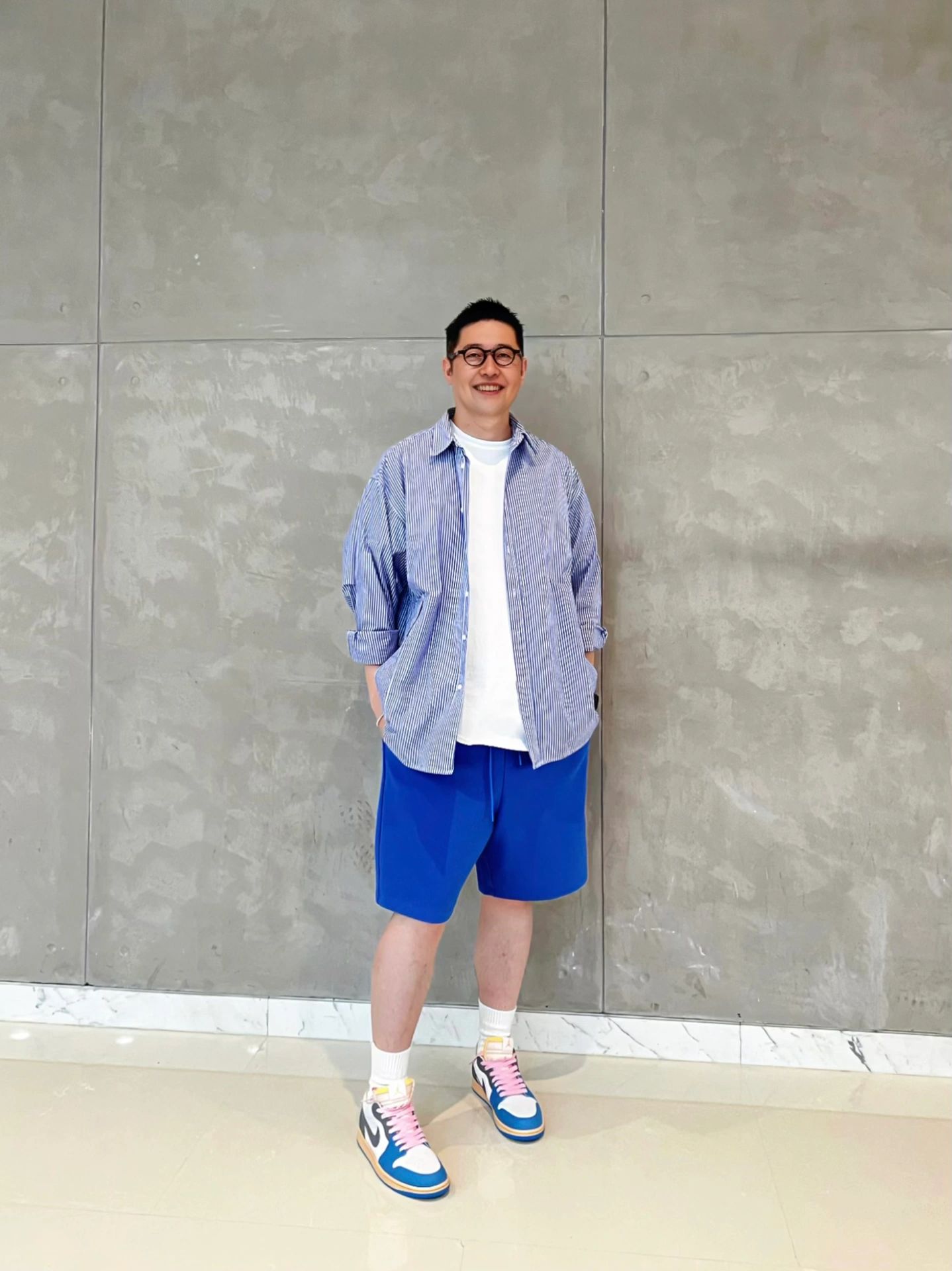 大叔穿衣分享，男生夏天短裤穿搭