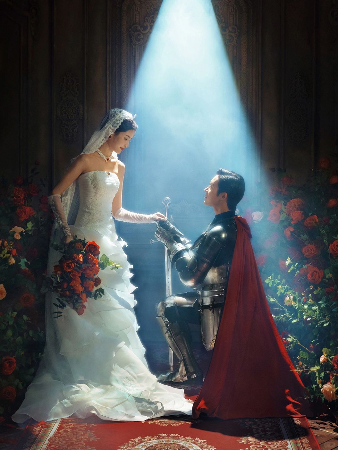 7k拍的骑士与公主婚纱照，都说像7w拍的😭
电影感婚纱照 骑士与公主婚纱照
.