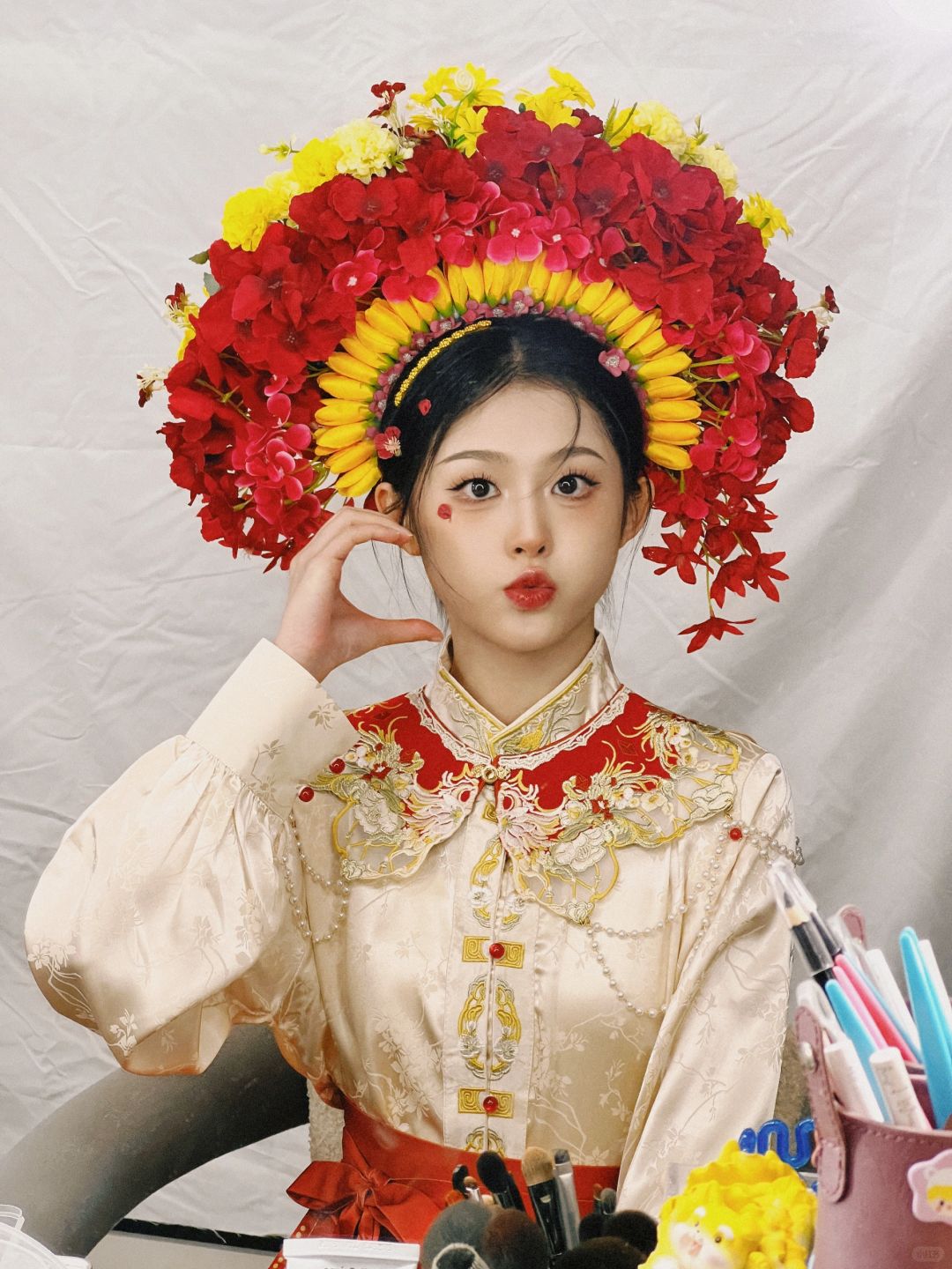 这组新年簪花 花絮让我收了60个定金😭
深圳也有簪花啦！！
🏮红色也太喜庆了