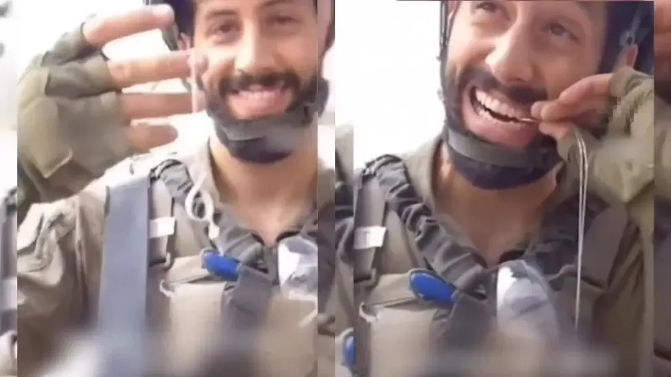 以色列士兵公开炫耀从加沙抢来一条银项链，他发布视频称，将会把抢来的项链送给女朋友