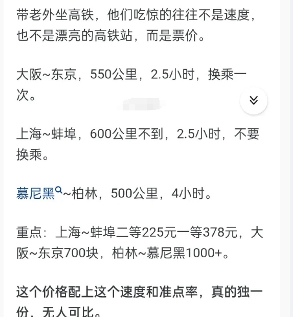 网友：中国的高铁真的领先世界吗？ 