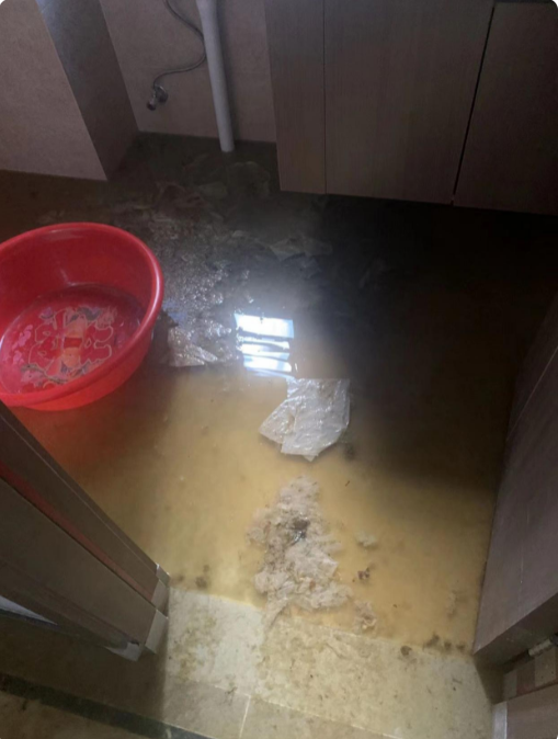 大家都知道二楼是反水层，不到万不得已都不愿意去买！

老弟就买了一套位于二楼的房