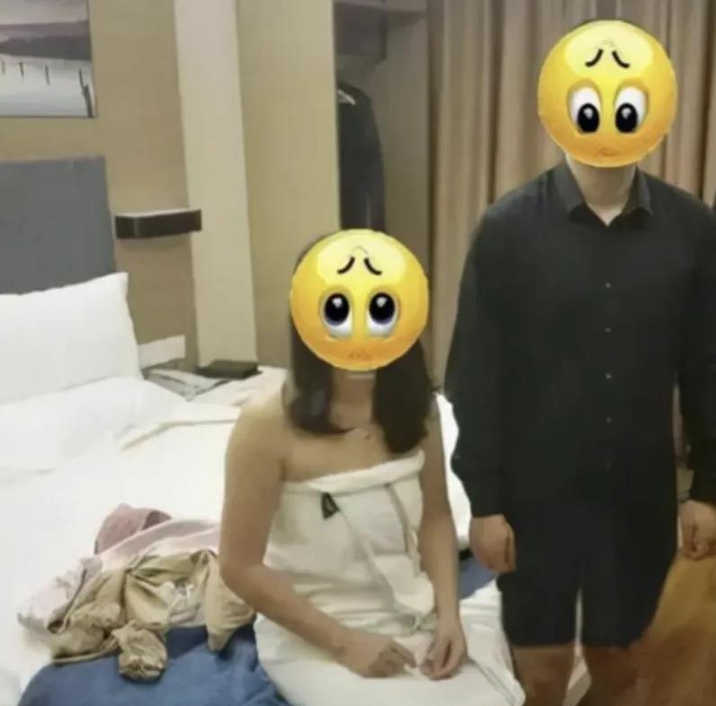 “广东广州，男子酒店抓到妻子出轨，拍下她和健身教练在一起。妻子因为内疚签了离婚协