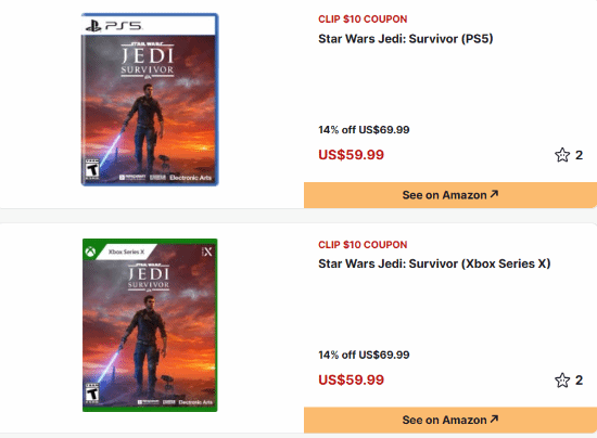 发售一周后 《星战幸存者》在亚马逊迎来10刀折扣