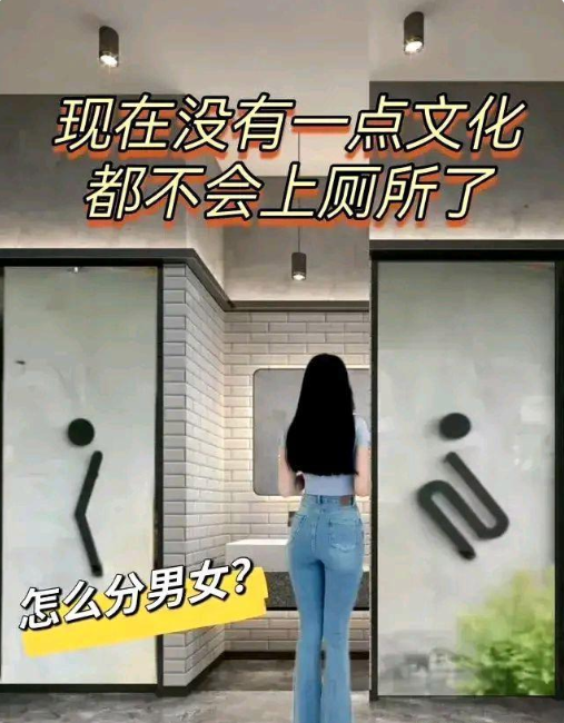 现在的厕所设计真的让人感到越来越困惑。

我们小时候，厕所的设计简单明了，不是男