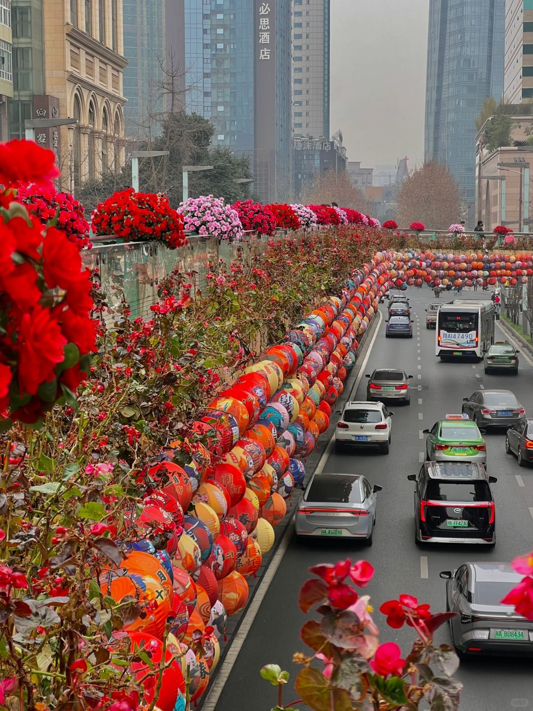 成都………果然是大城市！！！
呜呜呜呜🥹红红火火过新年🏮‼️‼️
总府路的天