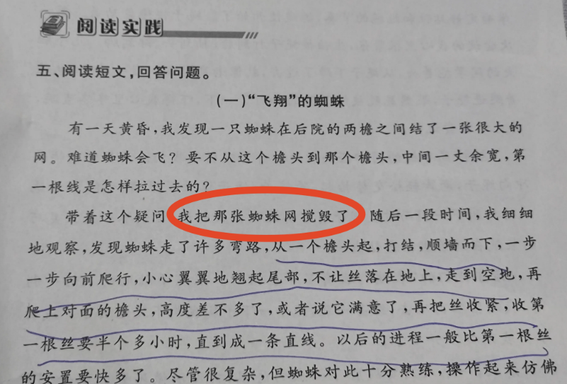 这个算不算是毒教材？

坐标：山东某市
教材：小学四年级语文试卷
无意间发现孩子