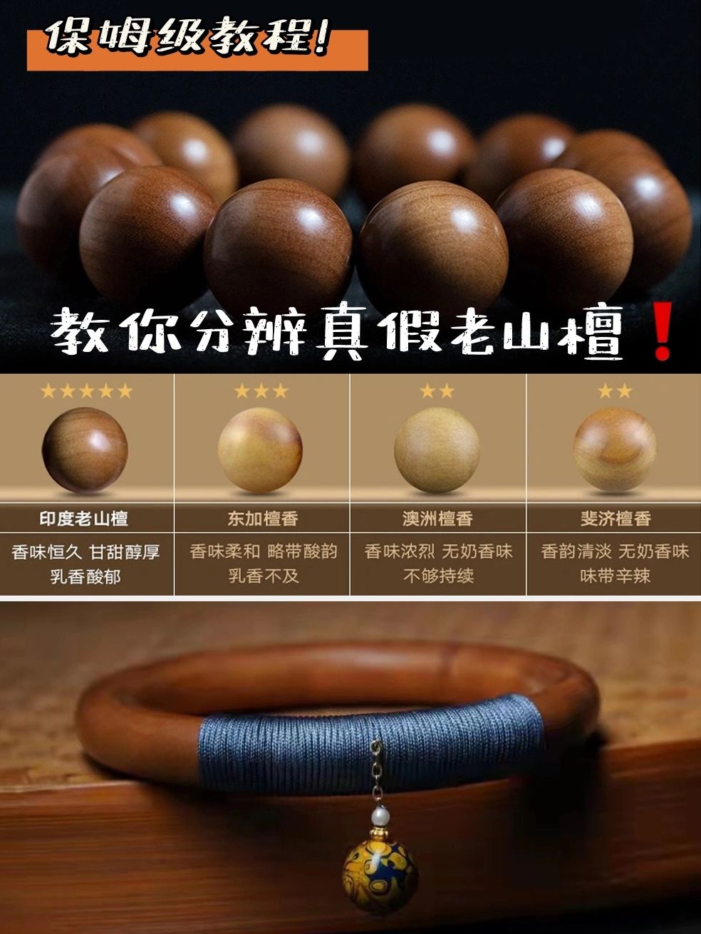 商家不会告诉你，鉴别真假老山檀这么简单！