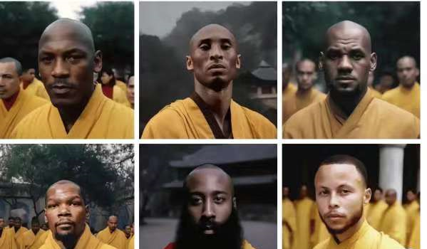 最近有一张NBA球员变身少林武僧的图片在网上很火，有人就发起投票，以下几位超级球