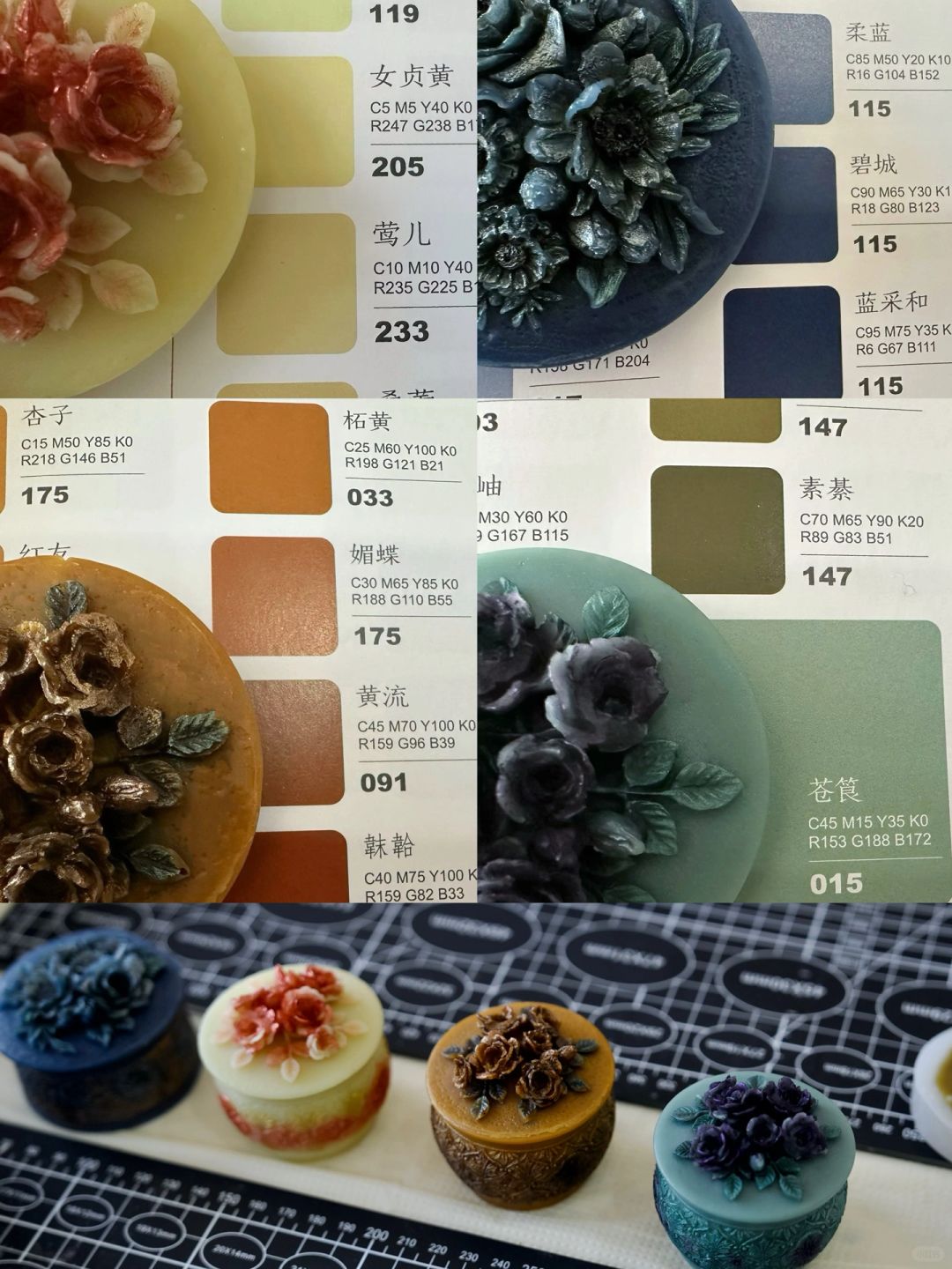 蜡烛调色 | 中国传统色调配应用，CCAC随堂
今日份ccac蜡烛工艺课堂花絮，