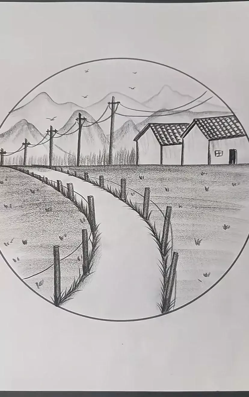 图一是老师画的，图二是我闺女画的