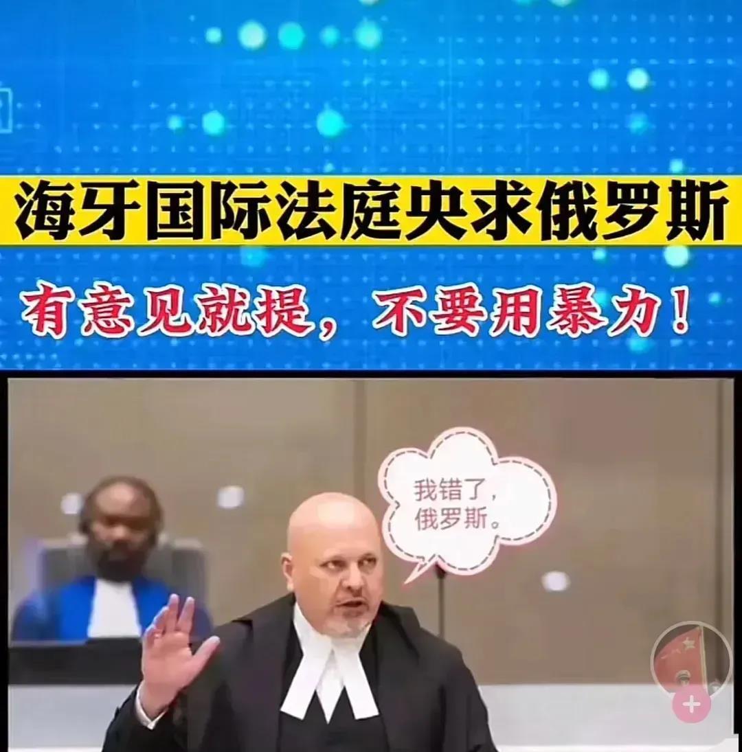 海牙的法官终于怕了，向俄罗斯公开求饶：有话好好说，有什么意见就提，不要来硬的。
