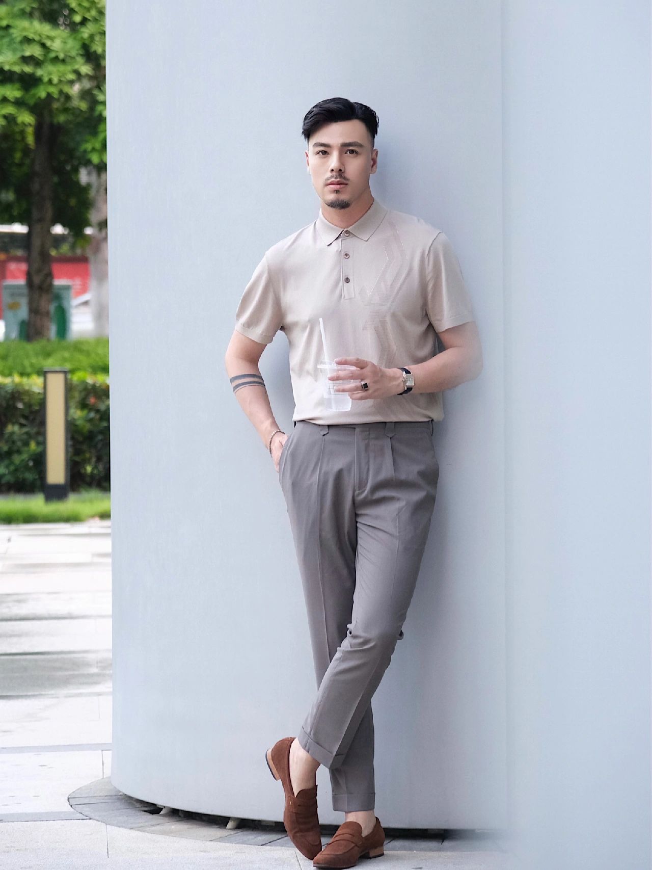 穿出记忆中父亲三四十岁的模样polo穿搭