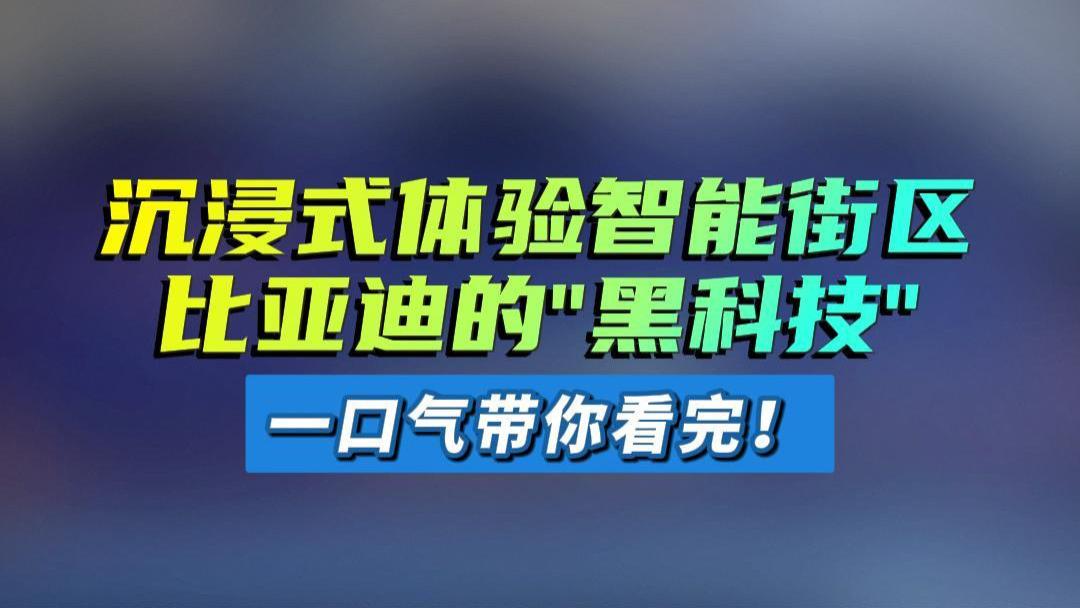 沉浸式体验智能街区一口气带你看完比亚迪的“黑科技”