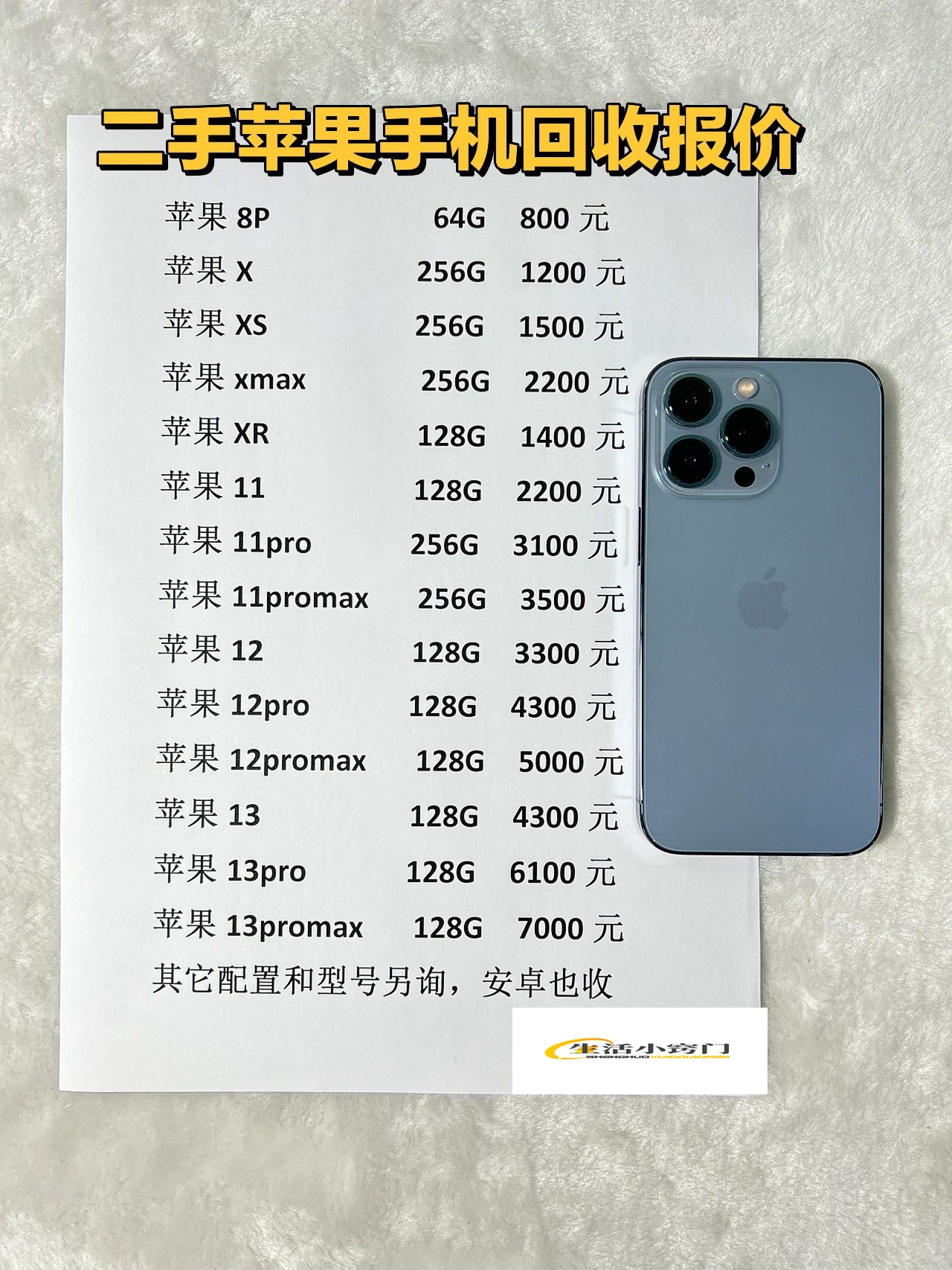 苹果手机回收报价#手机回收报价价格查询#