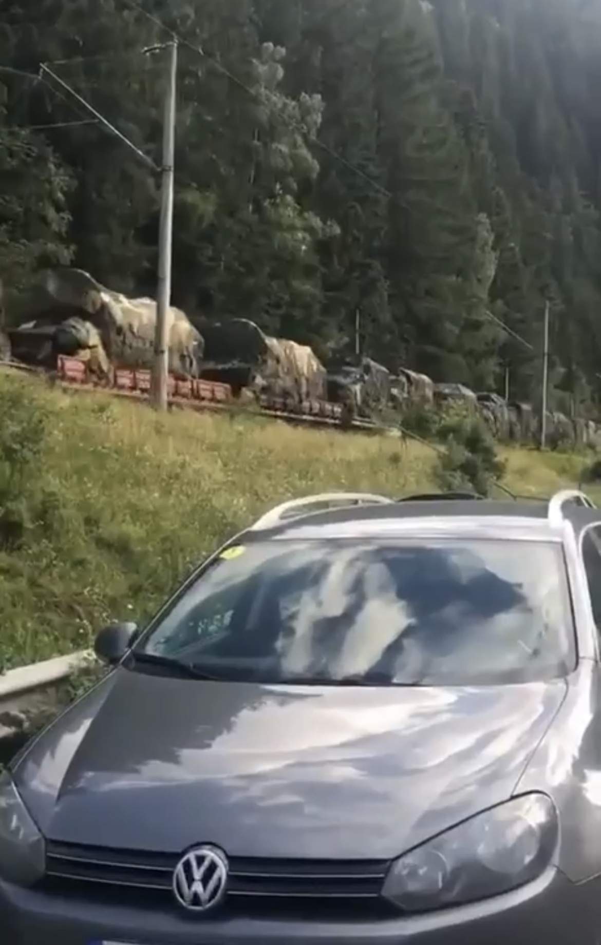满载装甲车和自行火炮的列车，正在运往乌克兰。经济学人杂志报道说，俄罗斯的军事力量