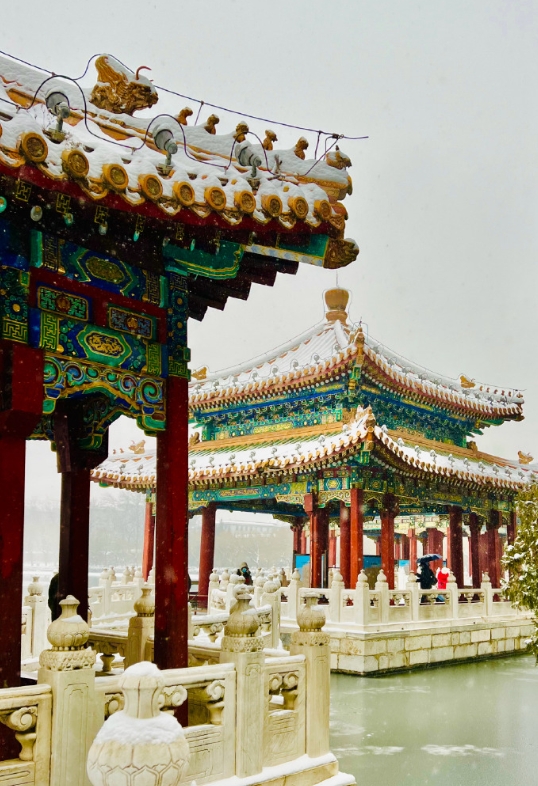 北海公园五龙亭赏雪，打卡美丽的中国！