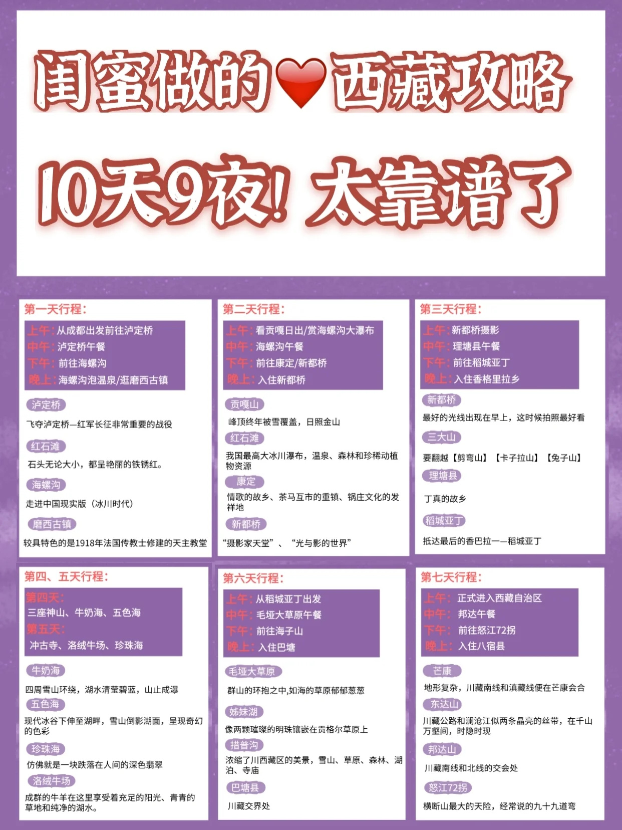西藏旅游👉10天9晚玩转西藏攻略‼️