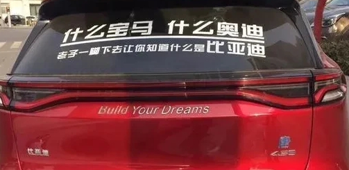 爱国是好事，但是开比亚迪的这是不是有点太膨胀了！
路上偶遇一辆比亚迪唐EV，后面