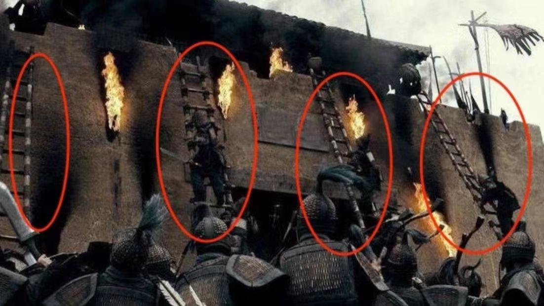 守城士兵为何不直接将攻城梯子推掉？