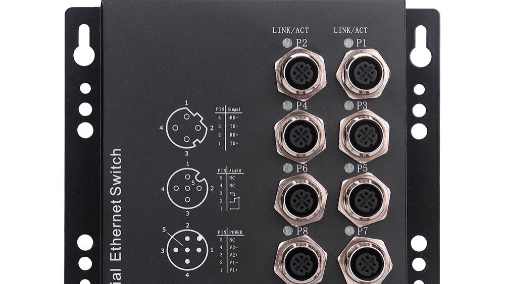 为普通信8口16口千兆国产化M12交换机 M12轨交车载交换机