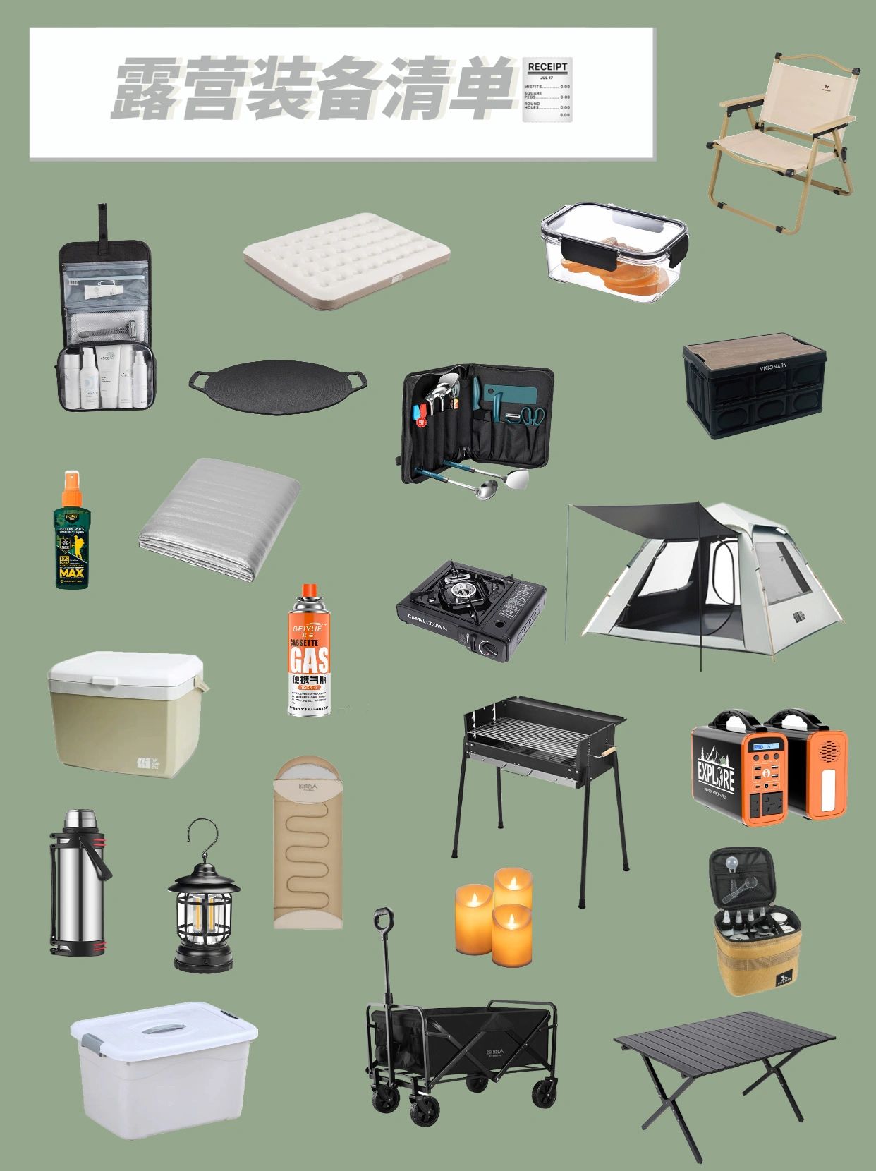 露营装备清单