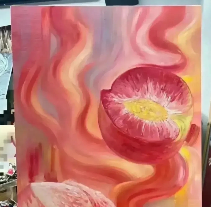 第一幅是李湘女儿画的，第二幅是黄磊女儿画的，如果同时出价10000元，你买哪一幅
