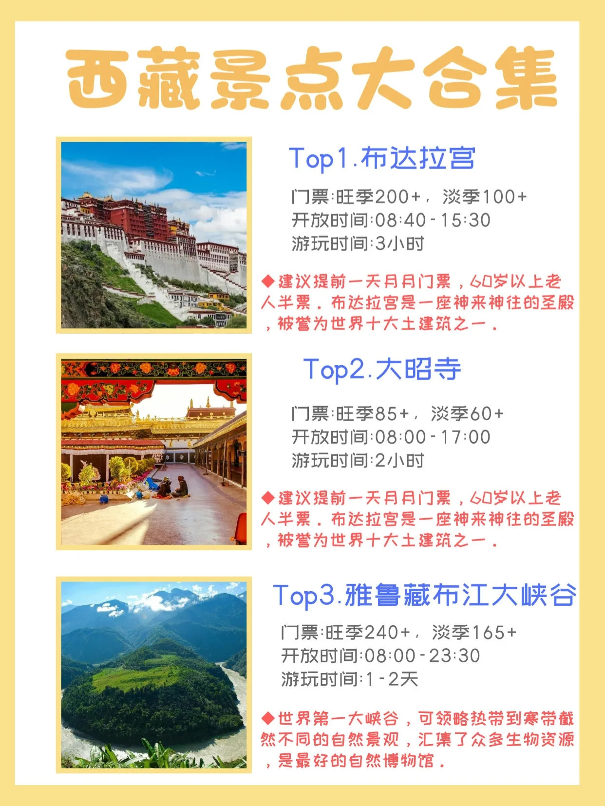 西藏旅游🔥必打卡的景点你去了几个❓