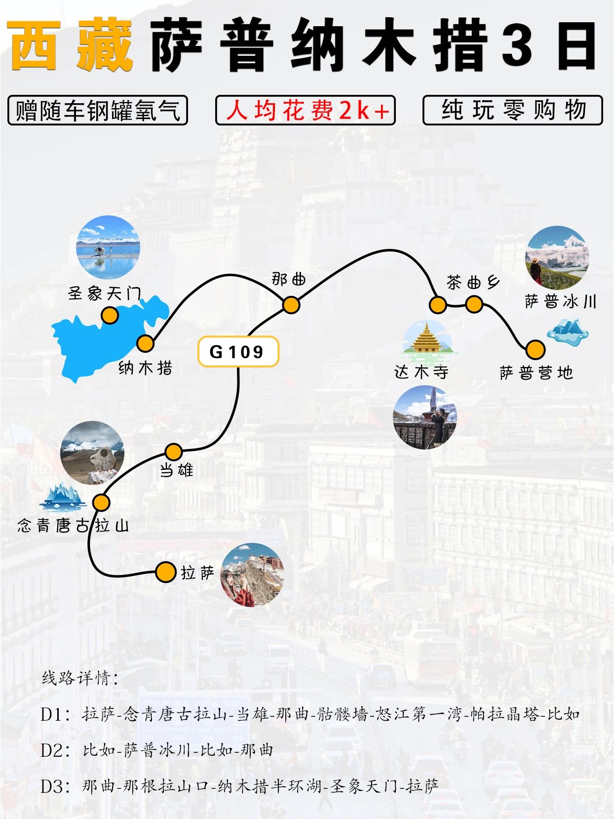 西藏3天‖萨普神山➕纳木措